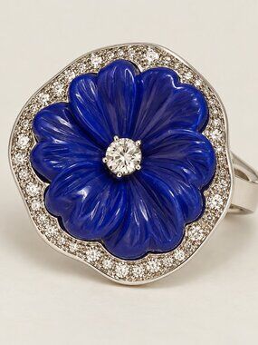 KJL Blue Flower Ring